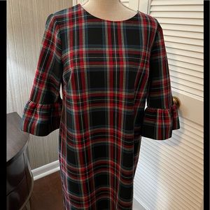 Vineyard Vines Red and Blue Plaid Midi Dress